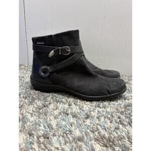 Romika Shoes Womens 42 11.5 Suede Boots Buckle Harness Side Zip Comfort Germany